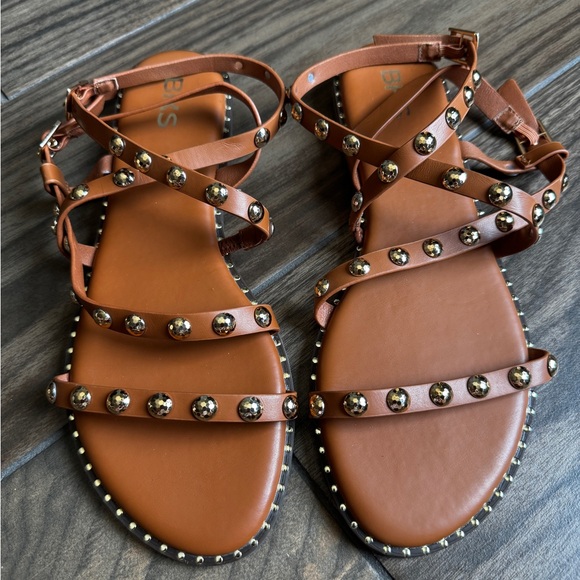 Brown Studded Sandals - Picture 2 of 7
